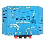 Y-SOLAR 8A 12V ソーラー充電コントローラデュアルUSB出力のPWM LEDソーラーレギュレータ マックスのために 42V100Wソーラーパネル