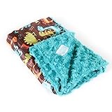 Allyzabba Dino Aqua Small Baby Blanket 16x14 by AllyZabba