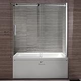 Ove Decors Zola Frameless Bathubドア、60-inch