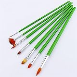 BinaryABCアーティストペイントブラシセットアクリル水彩ラウンドPointed Tipナイロンヘア7pcs