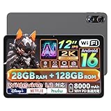Naktoce K90 Android 16 タブレット 12インチ 28GB RAM 128GB ROM Gemini AI GPS 8000mAh