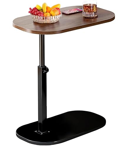 昇降式コ字型サイドテーブル：ソファ＆ベッドサイド対応 サイドテーブル 昇降式テーブル コの字型 高さ調節可能 介護