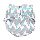 Bumkins Cloth Diaper Cover, Gray Chevron by Bumkins [並行輸入品]