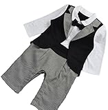 [笑顔一番] ベビーフォーマル セレモニーロンパース 結婚式 服 男の子 [A306-04] (22) 黒色 90cm)