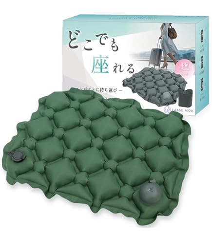 Amazon.co.jp: ポータブルクッション 【押すだけで膨らむエア