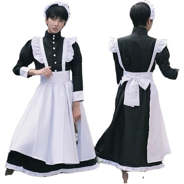 Amazon.co.jp: [TUTUJI] メイド服 ロング コスプレ衣装 メイド