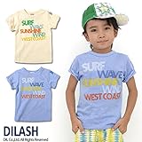 (ディラッシュ)DILASH 初夏'15 シンプルロゴ半袖Tシャツ 110 ブルー