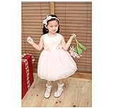 M.Z.L 子供ドレス 女の子ドレス ガールズワンピース　シフォンドレス 発表会 結婚式 入園式 演奏会　パーティー  子供ドレス キッズ 結婚式 (100CM)