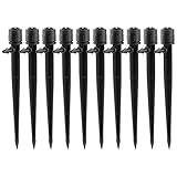 Demiawaking スプリンクラー 散水ノズル 360度回転 園芸 ガーデンニング 芝生 灌漑 散水用具 自動水やりパーツ 4 / 7mm ブラック