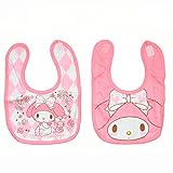 赤ちゃんの食事に かわいい サンリオ キャラクター スタイ よだれかけ 食事の時に (マイメロディ)