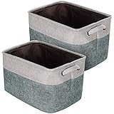 HOKEMP 収納ボックス かご バスケット ランドリーバスケット インナーボックス 綿ジュート 長方形 大容量 持ち手付き 便利 折りたたむ　服や本の整理 おもちゃ収納 小物などの収納にも