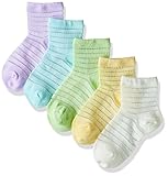 SUNBVE 夏 子供のソックス 綿 子供靴下 ベビーソックス 新生児 超薄型 メッシュ 5足 セット 女の子 男の子 ベビー 赤ちゃん 快適 滑り止め シンプル カラー 柔らかい (16-18cm)