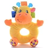 Lazada Baby Cartoon Giraffe Animal Plush Hand Rattle Toys Dolls by Lazada