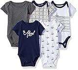 Hudson Baby 赤ちゃん用ボディースーツ 5枚パック US サイズ: 9-12 Months カラー: ブルー