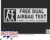 JINTORA ステッカー/カーステッカー - free duel airbag test - フリーデュエルエアバッグテスト - 210x62 mm - JDM/Die cut - 車/ウィンドウ/
