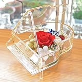 [florence du]プリザーブドフラワー バラグランドピアノアレンジメント レッド&ブルー クリアケース付 花 ギフト フラワーギフト 誕生日 お祝い 還暦 結婚記念日 発表会 音楽会