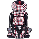 ElecTown　自動車 チャイルドシート 簡易 携帯式１歳から5歳まで対応　取り付け簡単　子供　キッズ　幼児用 学童用 (RED)