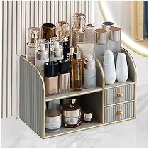 ハジハラ メイクアップポーチ メイクアップオーガナイザー ホワイト