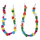 木製 知育玩具 赤ちゃん おもちゃ 紐通し ボビンひもとおし 木のおもちゃ 知育玩具セット 動物/果物など Broadroot (E)