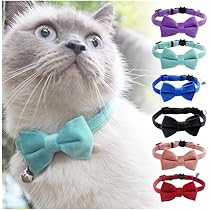 Amazon | DIANX 猫 首輪 リボン ペット首輪 鈴付き 犬用首 輪 猫用首