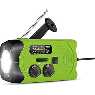 多機能防災ラジオ 5000mAh LED 懐中電灯SOSアラート IPX3防水 ...