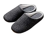[Euyqs] スリッパ 洗える おしゃれ スリッパ 人気 静音 滑り止め付 超軽量 室内履きルームシューズ 室内 来客 オールシーズン用 男女兼用 (27.0~28.0cm, ブラック, measurement_27_point_0_centimeters)