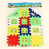 Hollazilla 積み木 プラスチック 知育玩具 カラフル 立体パズル プレゼント