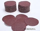 【KUROGIYA】 ディスク サンダー サンド ペーパー 穴なし マジック式 125mm 100枚 セット #80#120#240#400 (125mm #120)