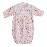 TopCotton ベビー服 春 ロンパース 女の子 ツーウェイオール 厚い 新生児 50-70CM（0-6ヶ月） (ピンク)