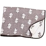 hiorie(ヒオリエ) 日本製 4重ガーゼ ベビーケット クォーターサイズ クマ柄 ブラウン 赤ちゃん ガーゼケット 出産祝い ケット