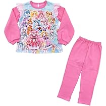 Amazon | [アイリン] 光るパジャマ プリキュア 裏起毛 長袖 上下セット 