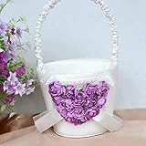 elegantstunning　花籠　バスケット　ウェディング用品　ハート型花　ホーム装飾　上品　ホワイト　ホーム装飾　結婚式