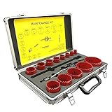 ホールソー セット 16本セット ホールソーキット マルチホルソー ハイス鋼 穴開け 木工 金工 旋盤 ドリル プラ板 配管 専用ケース付き