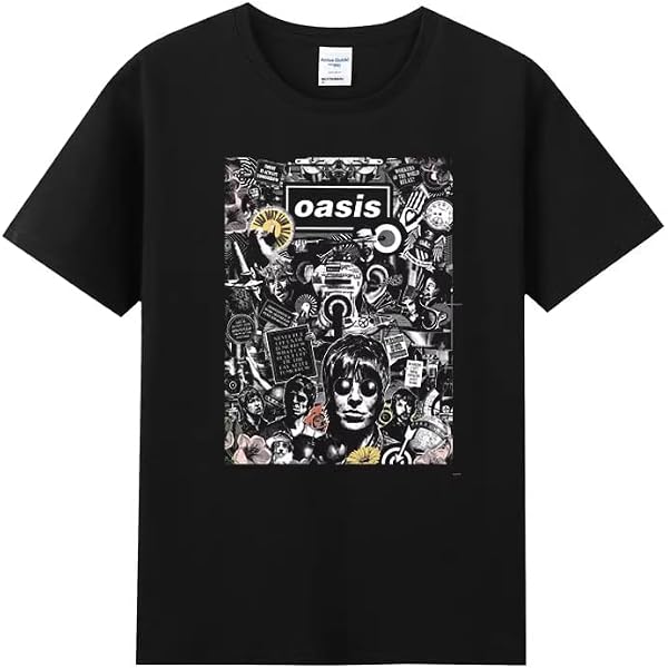 Amazon | [wall of fame] ロックTシャツ 半袖 Oasis オアシス ボックス