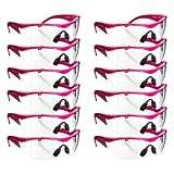 Safety Girl SC-282-PINKCLR-C12 Navigator Safety Glasses, One Size, Pink Frame/Clear Lens (Pack of 12