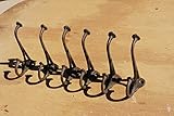 スペイン語ミッションデザイン壁装飾、鋳鉄ウォールフックSet of 6