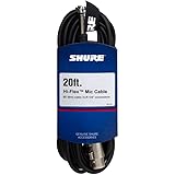 SHURE マイクケーブル XLR3ピン メス(クローム)⇒フォーンプラグ 6.1m C20AHZ 【国内正規品】