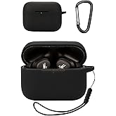 Marshall Motif Ⅱ A.N.C. 用 ケース YAJOJO ワイヤレス イヤーホン 充電ケースカバー カラビナ・キーチェーン付き シリコン保護ケース 落下防止 耐衝撃 防塵 キズ防止 指紋防止 マーシャル Motif Ⅱ A.N.C. 