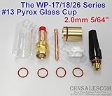 CHNsalescom10個TIG溶接45V25Mガスレンズ＃13パイレックスカップキットfor Tig WP-17/18/26 5/64" 2.0mm