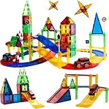 MAGBLOCK(マグブロック) 82ピース マグネットブロック カーレールセット 車パネル スロープ マグネットブロック 知育玩具 子供 男の子 女の子 誕生日 プレゼント クリスマス ギフト 車両つき