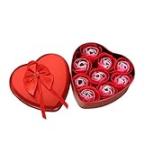 Zafina 芳香剤 枯れない花 結婚式用品 石鹸の花 クリエイティブギフト ローズ バレンタイン 贈り物 ローズ 薔薇 (レッド)