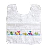 フェイラー FEILER スタイ よだれかけ BIB ENTCHEN エンチェン DUCKLINGS ビブ ダックリングス リボン結びタイプ ホワイト【並行輸入品】