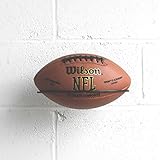 Wall Mount Ball Holder - Wall Mountable, Multi-Function, Sports Ball Holder & Display Rack - Black, 