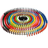 Amiu 木製ブロック 120個 おもちゃ カラフル こども 誕生日 レインボー ドミノ 幼児 赤ちゃん 早期教育 教育玩具