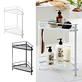 シャワーラック ディスペンサーラック ボトルスタンド バスラック ディスペンサーコーナーラック 2段 タワー TOWER(ブラック)