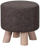 弁天インテリア プチサイズのコンパクトスツール 天然木使用 子供部屋 玄関 ブラウン