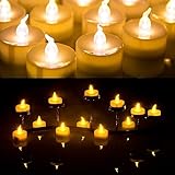 AGPtek 100個電池式LED Flameless Candleティーライトウェディングクリスマスパーティー装飾用ライト DE20-MBEU