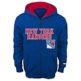NHL New York Rangers 8 – 20 Boys Sportsman Full Zip Fleece Hoodie XL