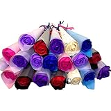 Leilani　フレグランス ソープフラワー【1輪ばらの花束 ミックスカラー（30本セット）】　枯れないお花 バレンタインデー 卒業式 入学式 お祝い　お見舞い　誕生日　送別会　卒業　入学のプレゼント