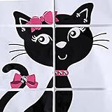 SZYT 黒い猫のキッチンペーストアンチグリースステッカーは、壁のステッカーを削除することができます